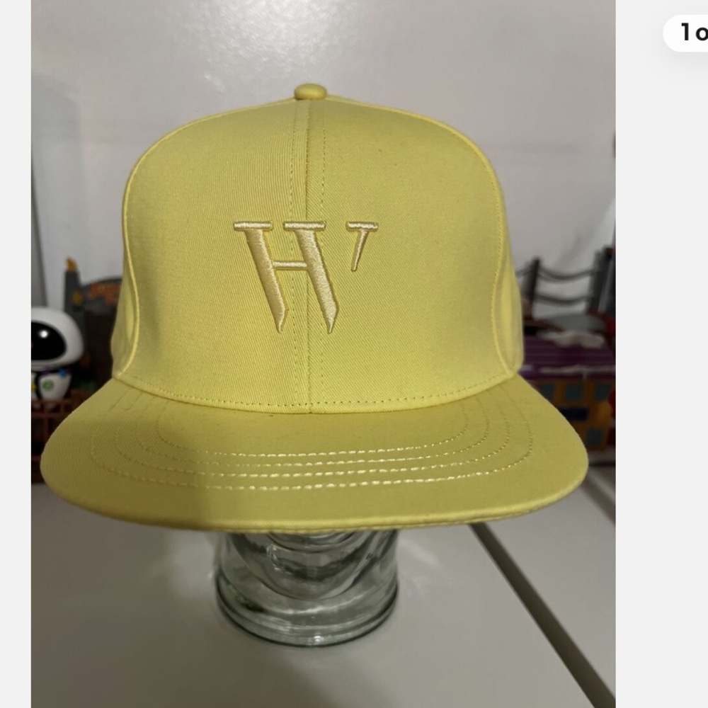 Houston White Yellow Snapback Cap dad hat new